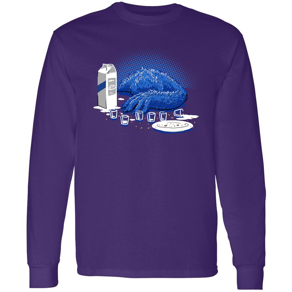 Long Sleeve T-Shirt - FE7VP5UH - Purple - 13