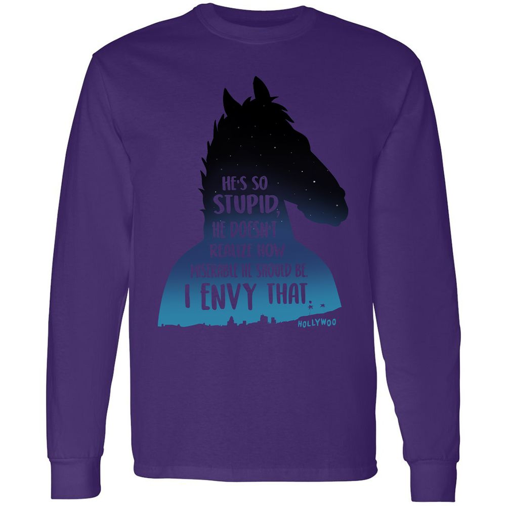 Long Sleeve T-Shirt - GNLTLT7Z - Purple - 13