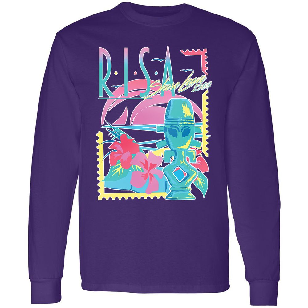 Long Sleeve T-Shirt - 7A6SMA9F - Purple - 13