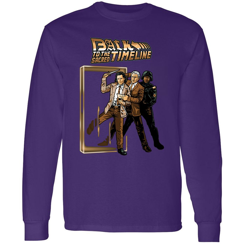 Long Sleeve T-Shirt - QYB63UNR - Purple - 13