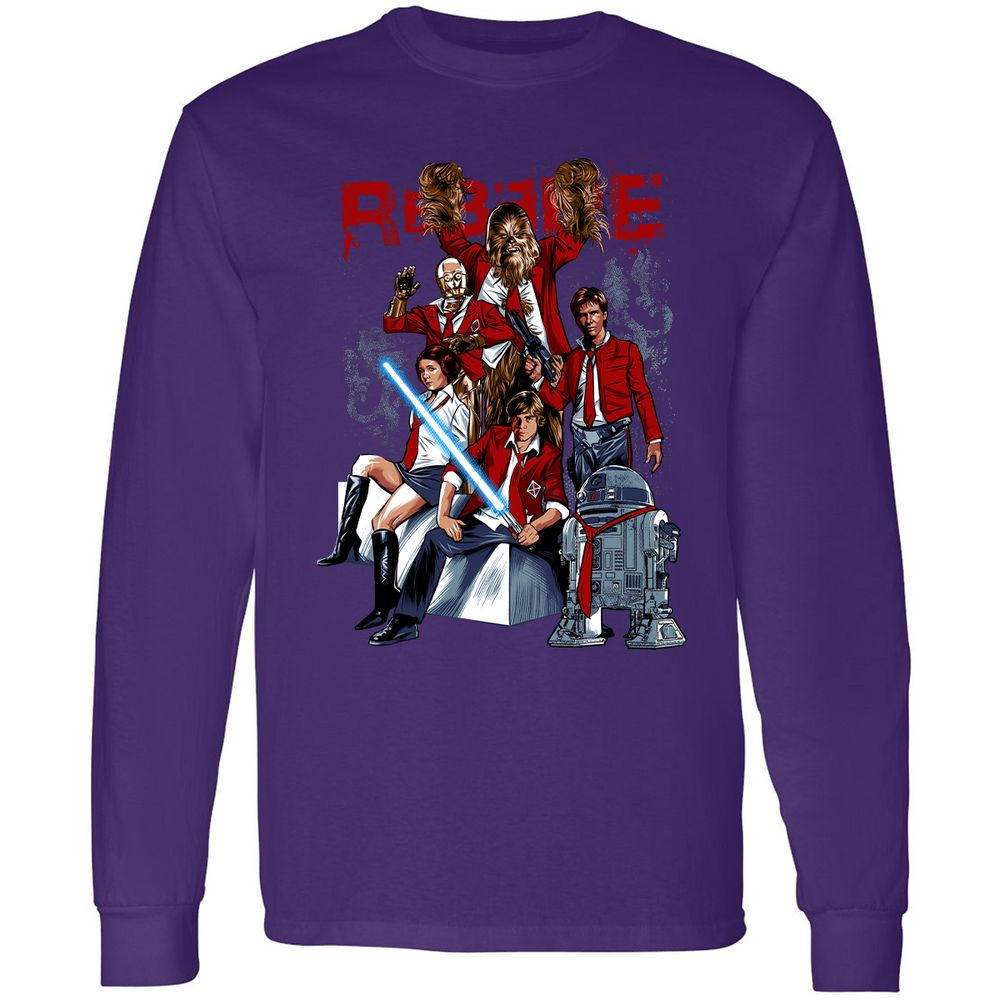 Long Sleeve T-Shirt - BGD3GXKL - Purple - 13