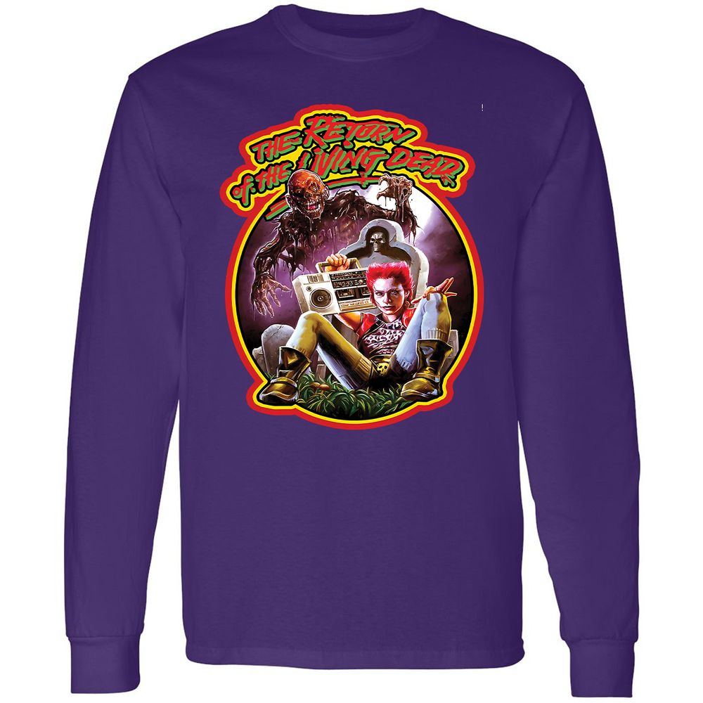 Long Sleeve T-Shirt - Q6SLMM2L - Purple - 13