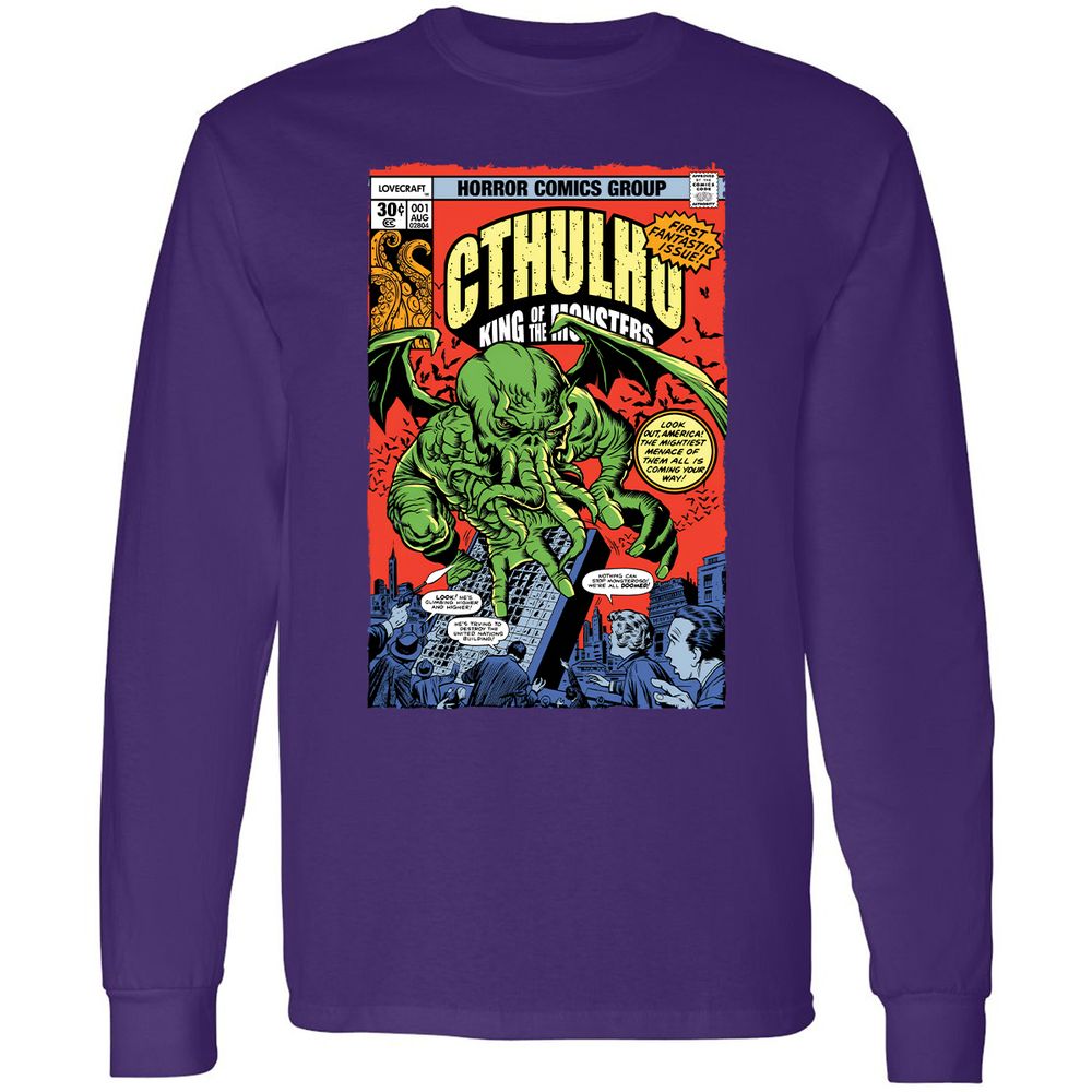 Long Sleeve T-Shirt - T4S3RL7Z - Purple - 13