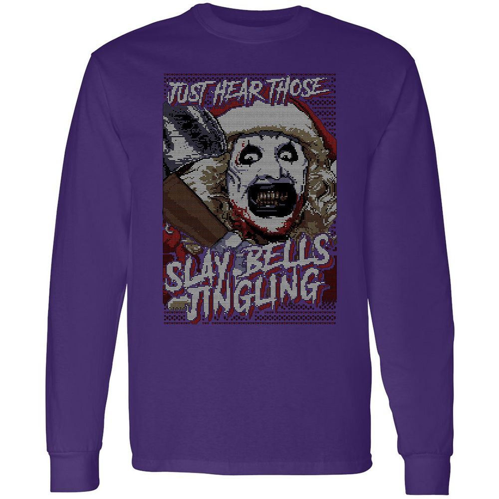 Slay Bells Jingling Long Sleeve T-Shirt - Purple - 13
