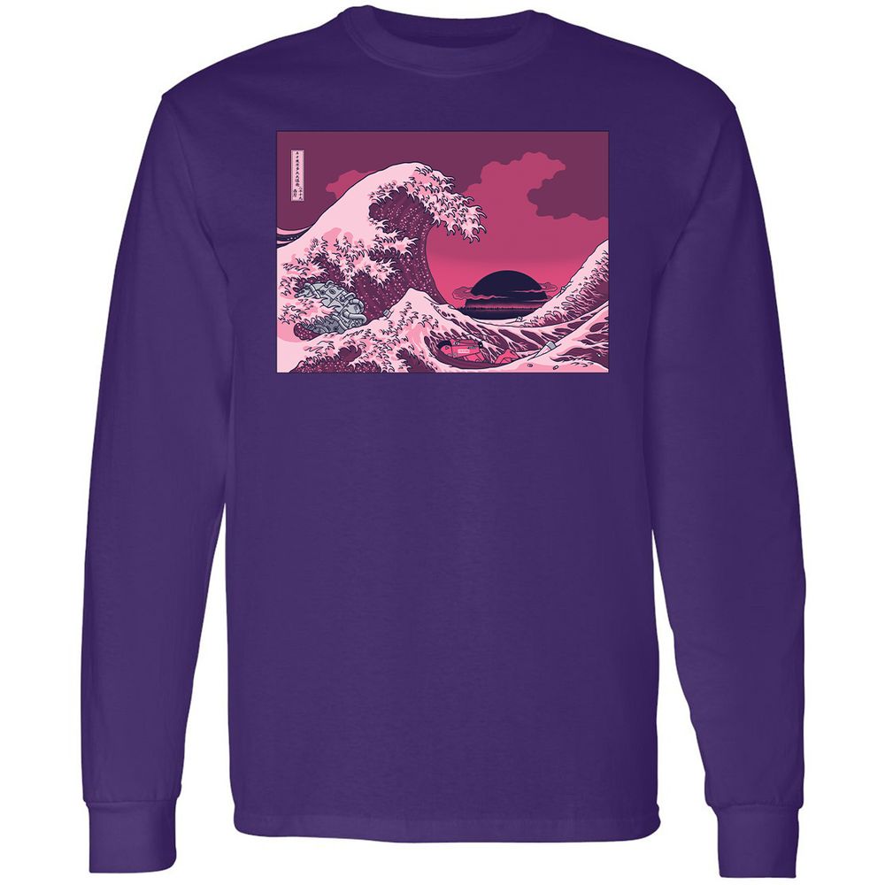 Long Sleeve T-Shirt - 4TNTMYQ7 - Purple - 13