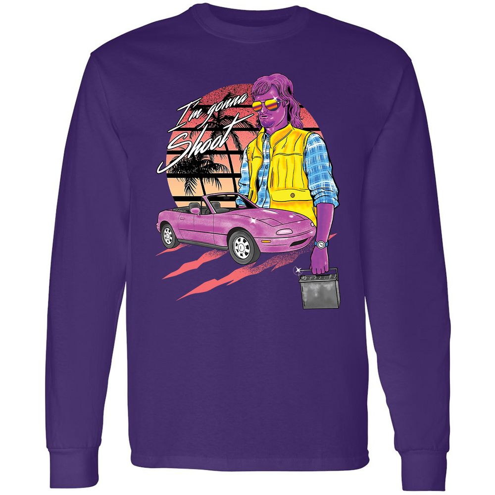 Long Sleeve T-Shirt - KZT8G1B5 - Purple - 13
