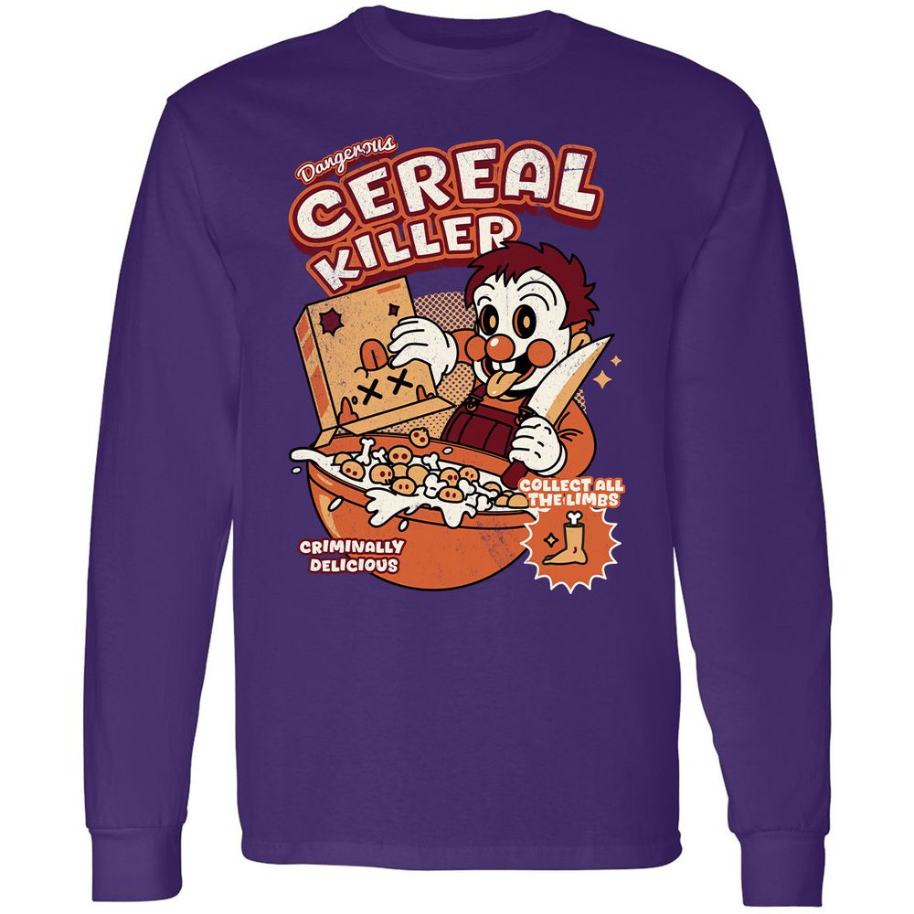 Long Sleeve T-Shirt - XQZASC3Z - Purple - 13