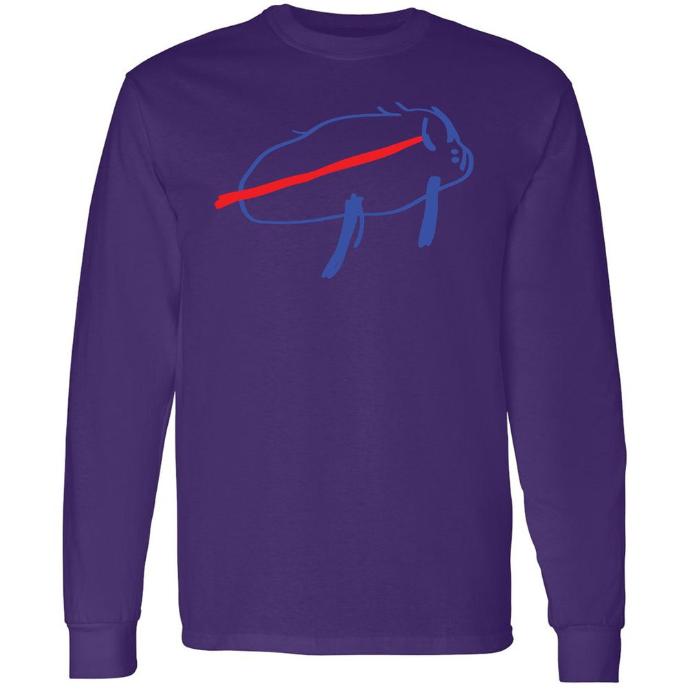 Long Sleeve T-Shirt - VQUGP89L - Purple - 13