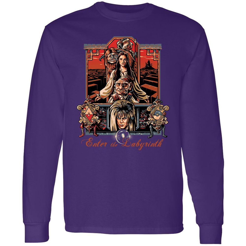 Long Sleeve T-Shirt - C39JMCHK - Purple - 13