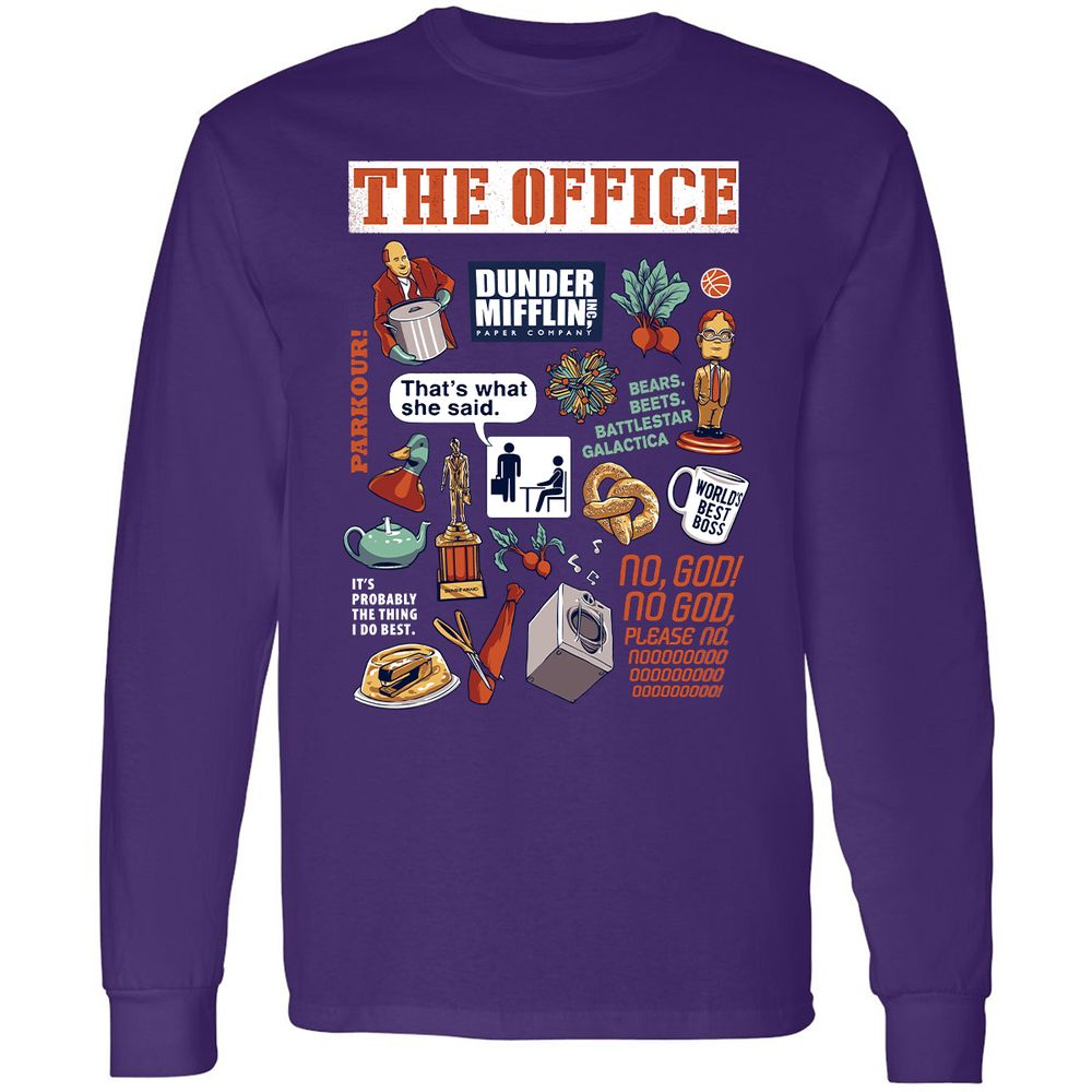 Long Sleeve T-Shirt - G45W1NKZ - Purple - 13