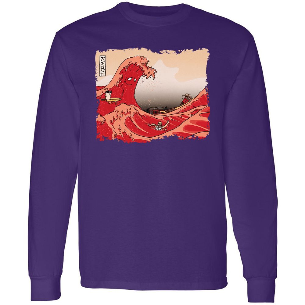 Long Sleeve T-Shirt - SDQTG7Y5 - Purple - 13