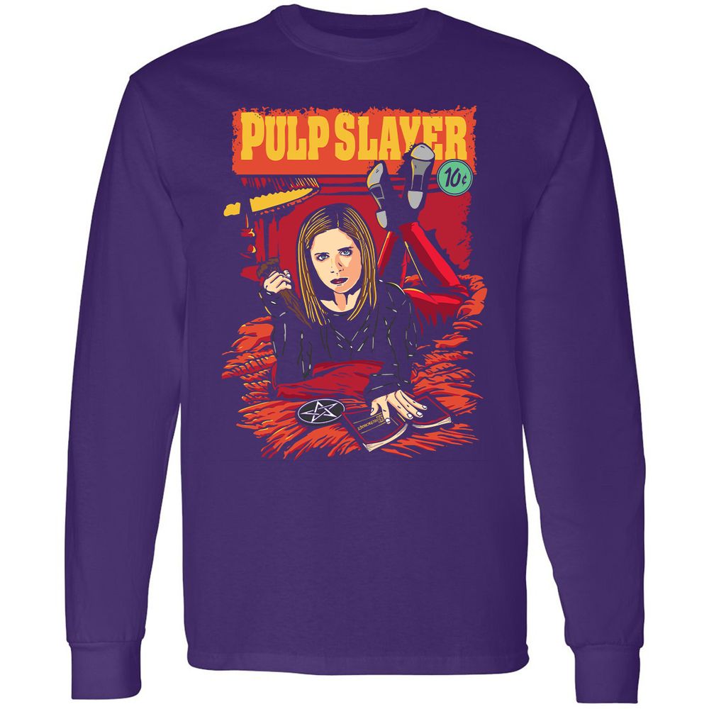 Long Sleeve T-Shirt - 2F3ERCG7 - Purple - 13