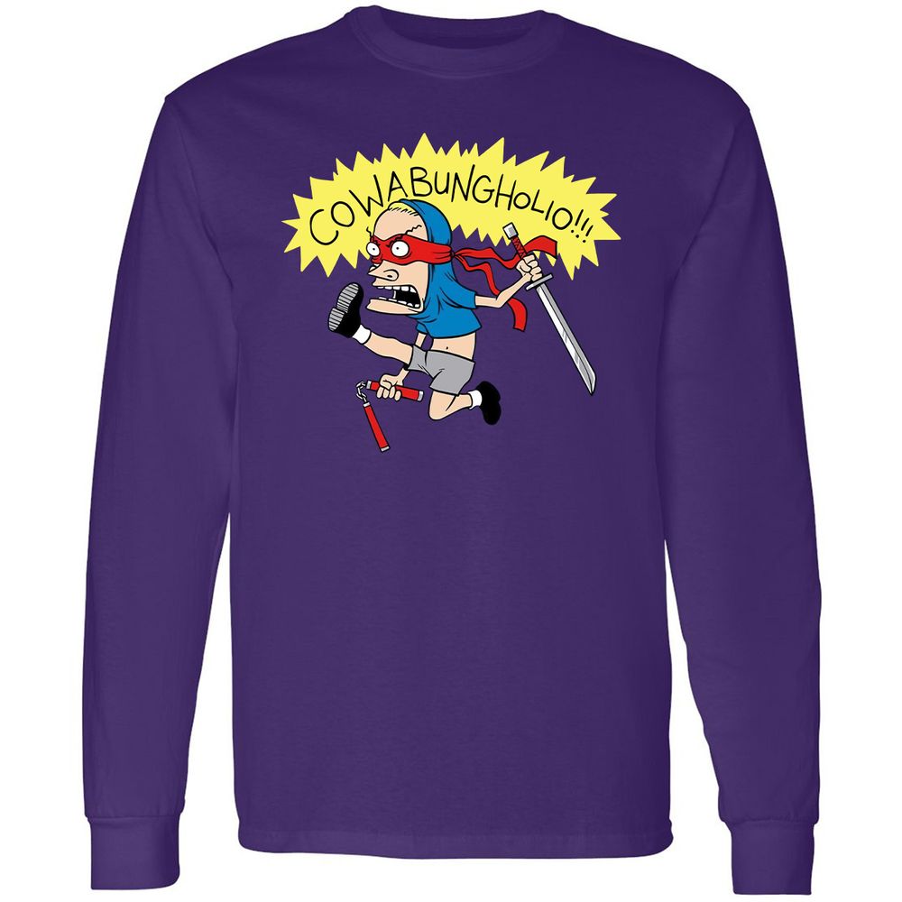 Long Sleeve T-Shirt - B65DHVKK - Purple - 13