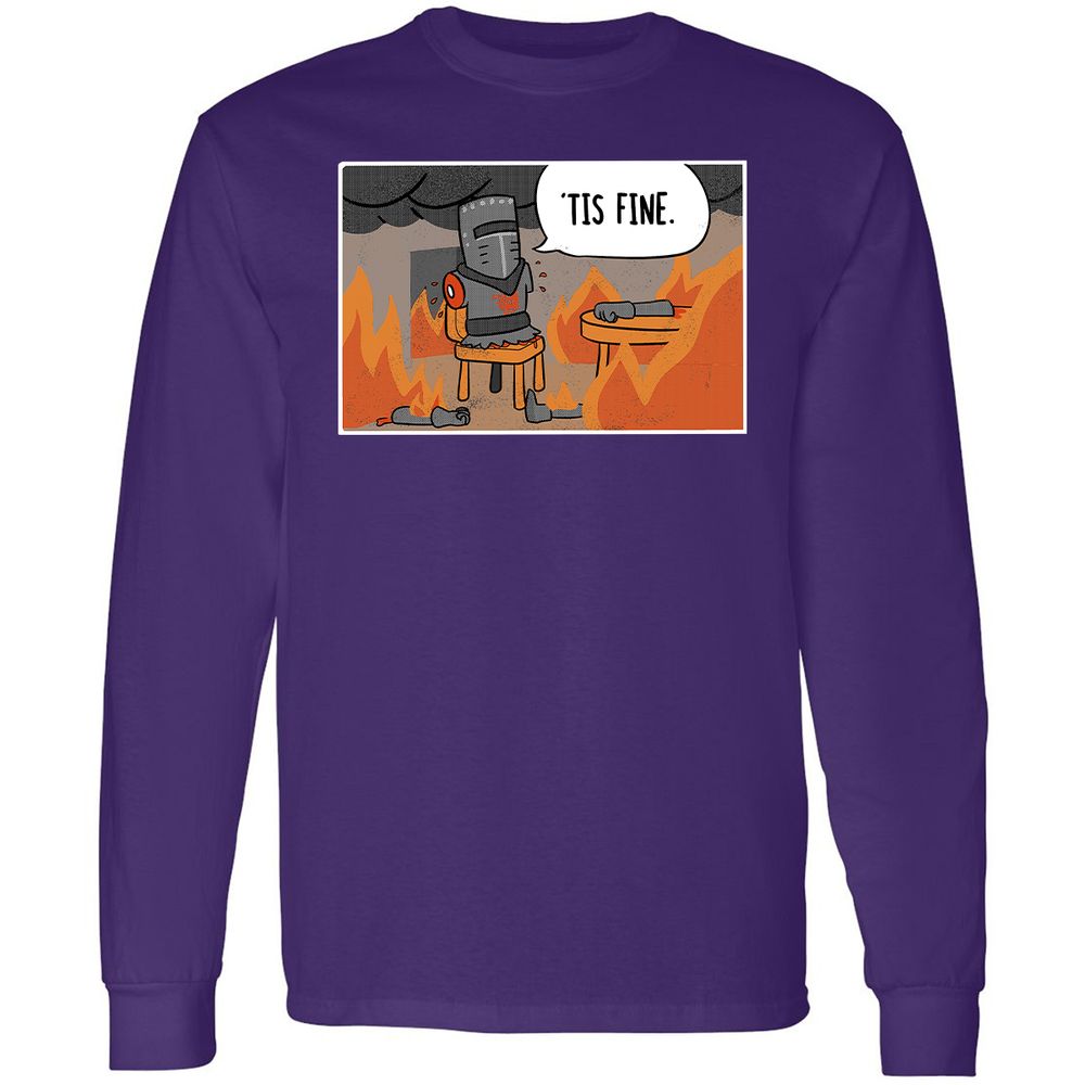 Long Sleeve T-Shirt - QAXV3DZ8 - Purple - 13