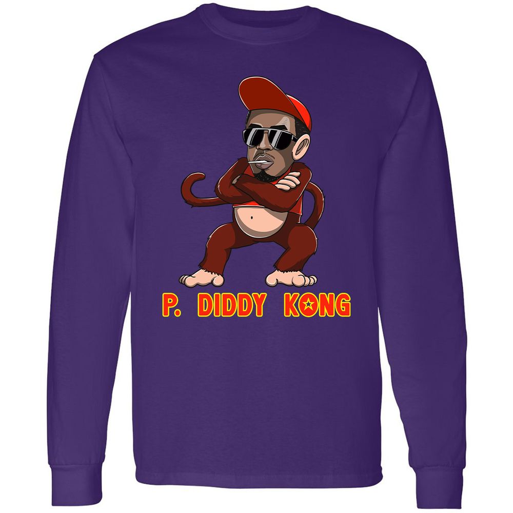 Long Sleeve T-Shirt - 3Q8J9AB7 - Purple - 13