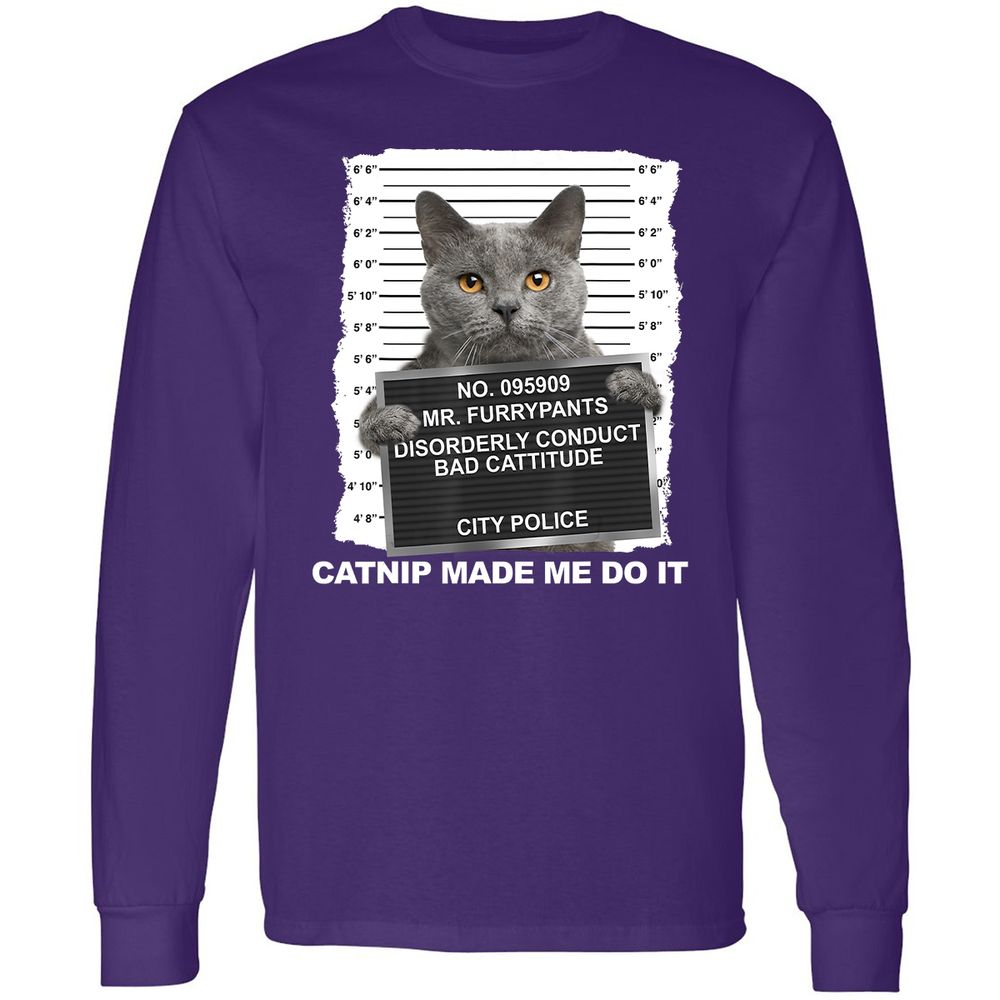 Long Sleeve T-Shirt - TY3N1L5E - Purple - 13