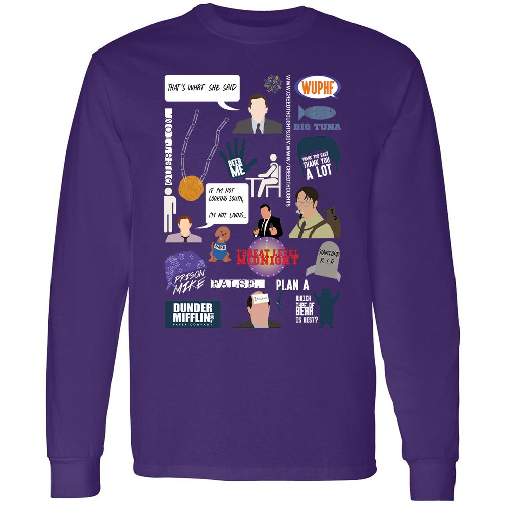Long Sleeve T-Shirt - T7VQUZBP - Purple - 13