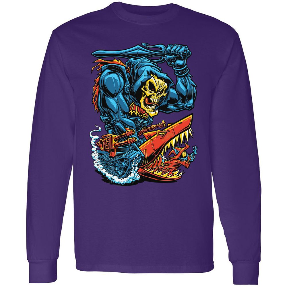 Long Sleeve T-Shirt - NREY14XK - Purple - 13