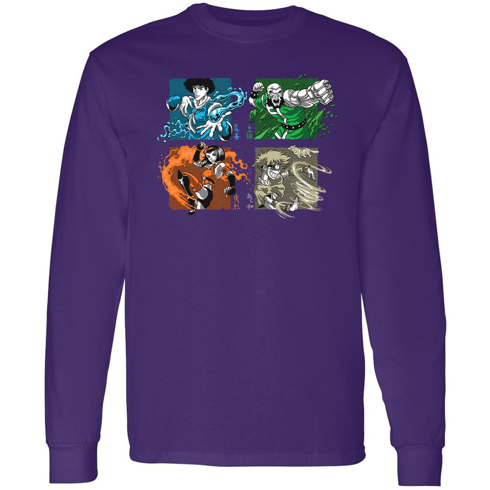 Long Sleeve T-Shirt - Z31VXC6U - Purple - 13