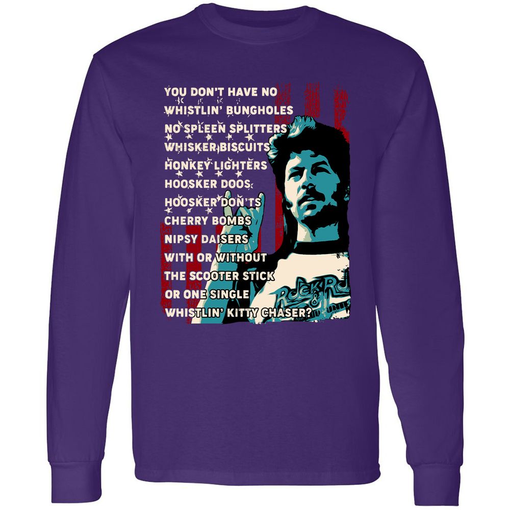 Long Sleeve T-Shirt - QZZZ8WFD - Purple - 13