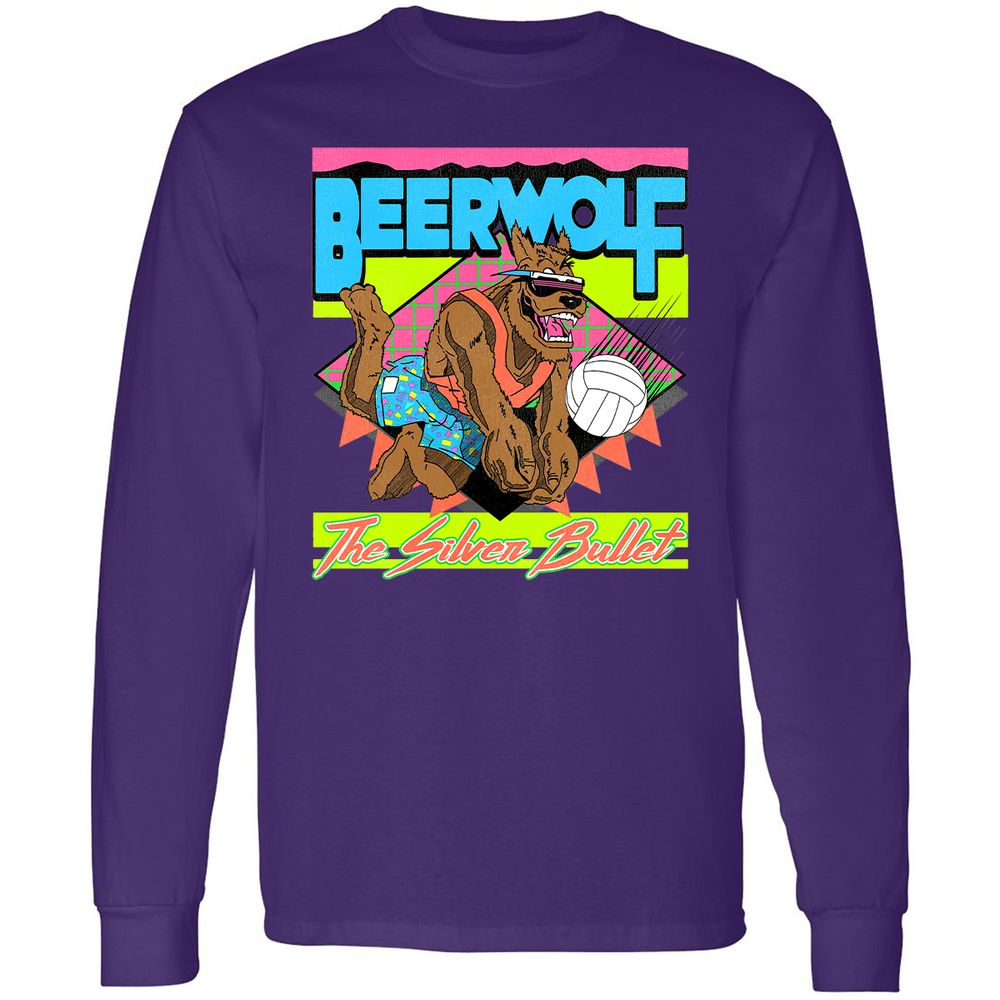 Retro Beach Wolf - Purple - 13