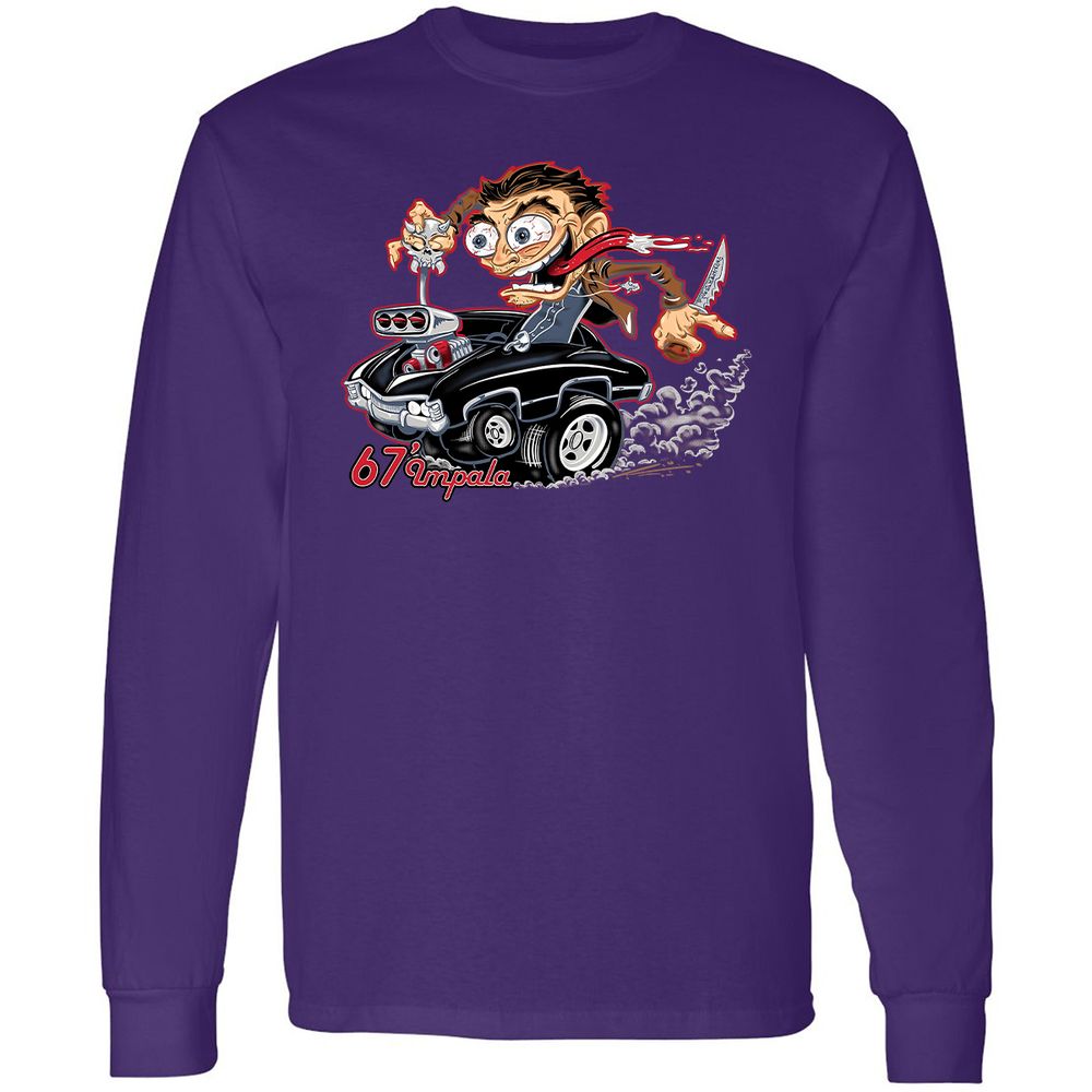 Long Sleeve T-Shirt - SY9DNQ79 - Purple - 13