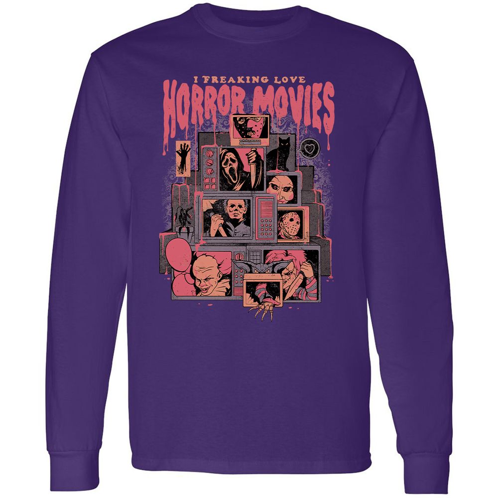 Long Sleeve T-Shirt - R9GCUXUL - Purple - 13