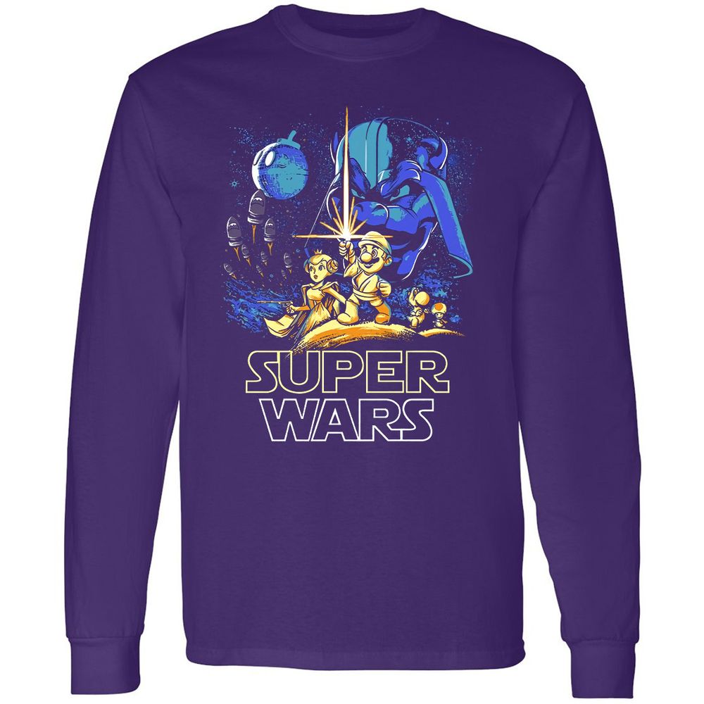 Long Sleeve T-Shirt - ZVVX6EB7 - Purple - 13