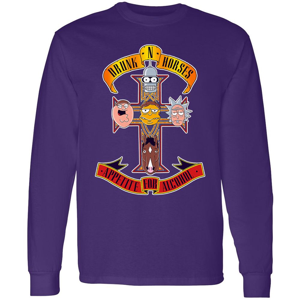 Long Sleeve T-Shirt - PNGCGXTG - Purple - 13