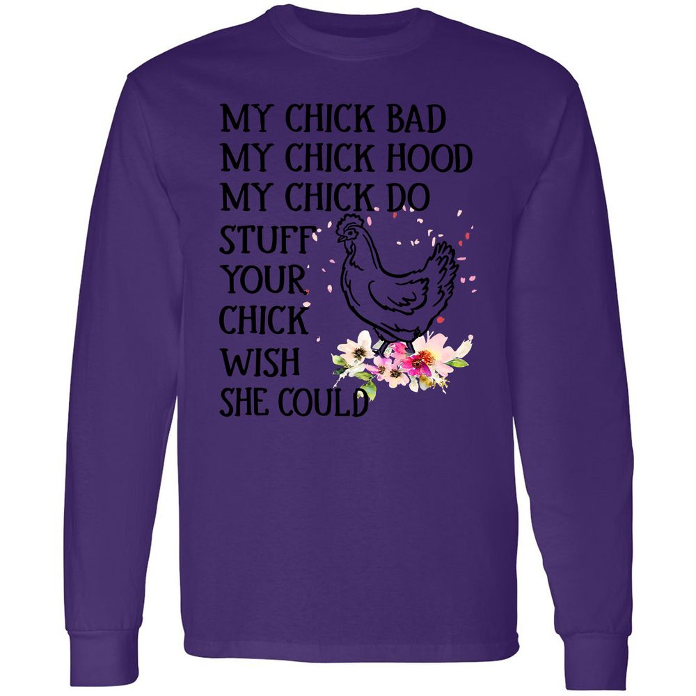 Long Sleeve T-Shirt - QZ9V13M7 - Purple - 13