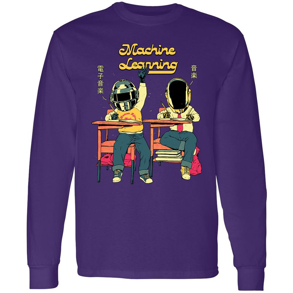 Long Sleeve T-Shirt - TBTE5D9G - Purple - 13