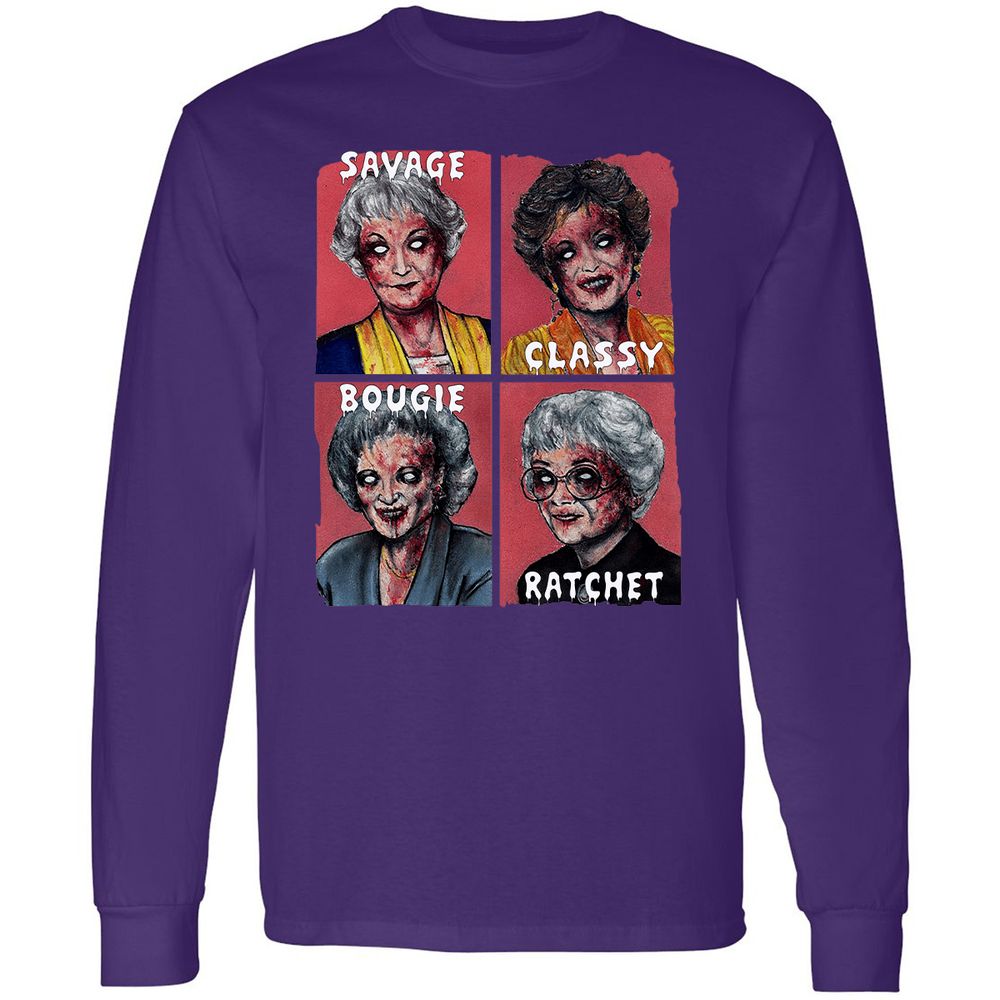 Long Sleeve T-Shirt - GCRFT8ZS - Purple - 13