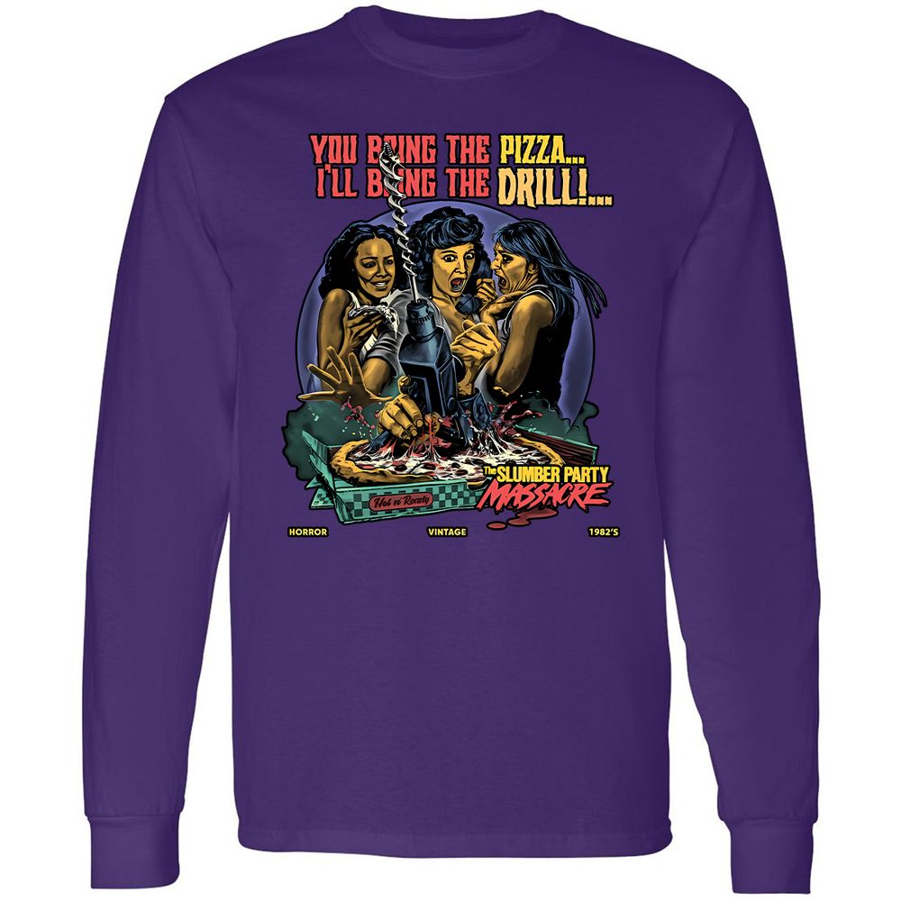 Long Sleeve T-Shirt - WVC5Q7X5 - Purple - 13