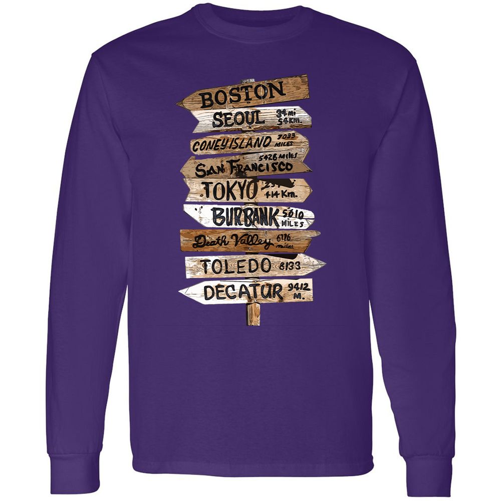 Long Sleeve T-Shirt - X736DFTP - Purple - 13