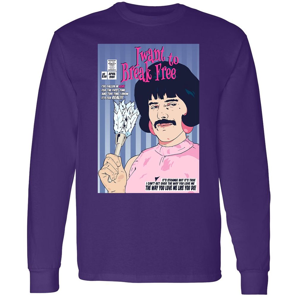 Long Sleeve T-Shirt - W4QMWAU3 - Purple - 13