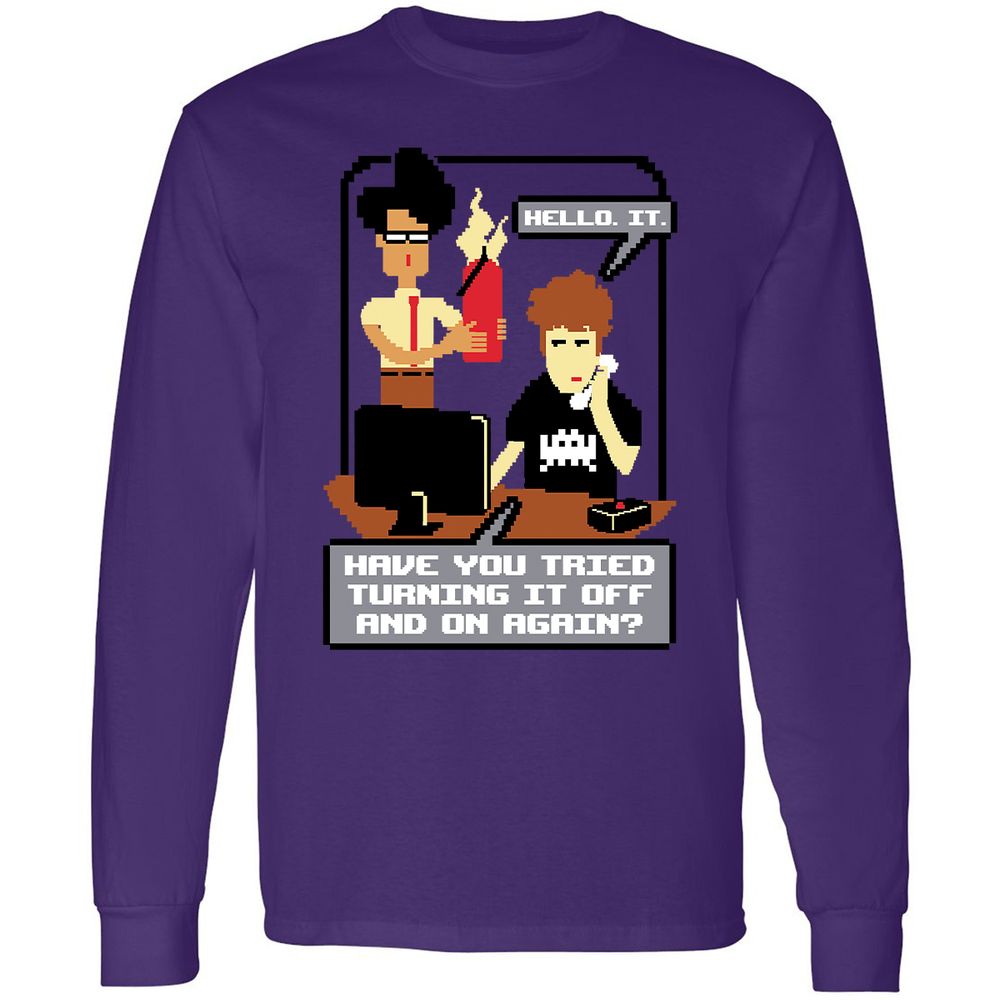 Long Sleeve T-Shirt - L7CNXY92 - Purple - 13