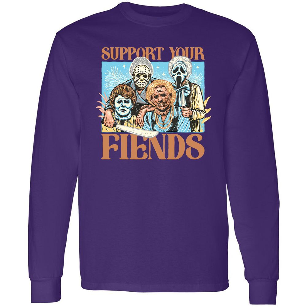 Long Sleeve T-Shirt - G8B8J5ZV - Purple - 13