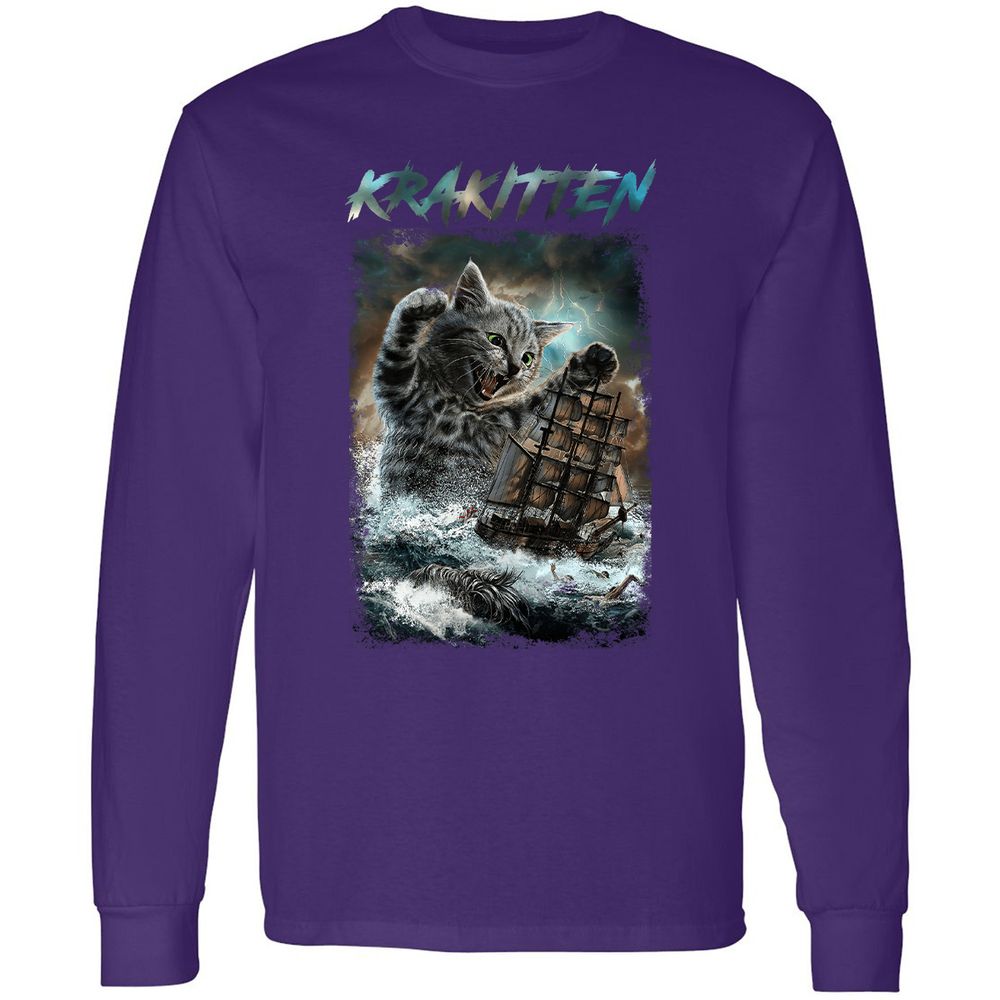 Long Sleeve T-Shirt - U99XET3C - Purple - 13