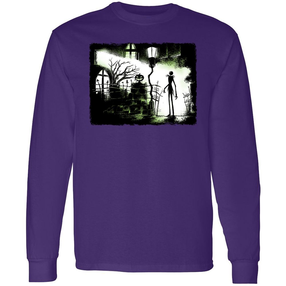 Long Sleeve T-Shirt - Black - Purple - 13