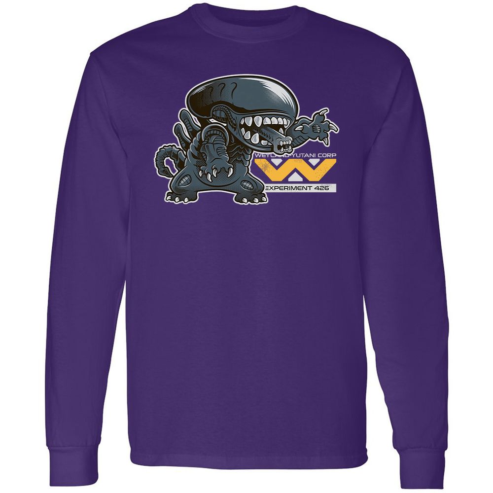 Long Sleeve T-Shirt - B33FJG8Y - Purple - 13