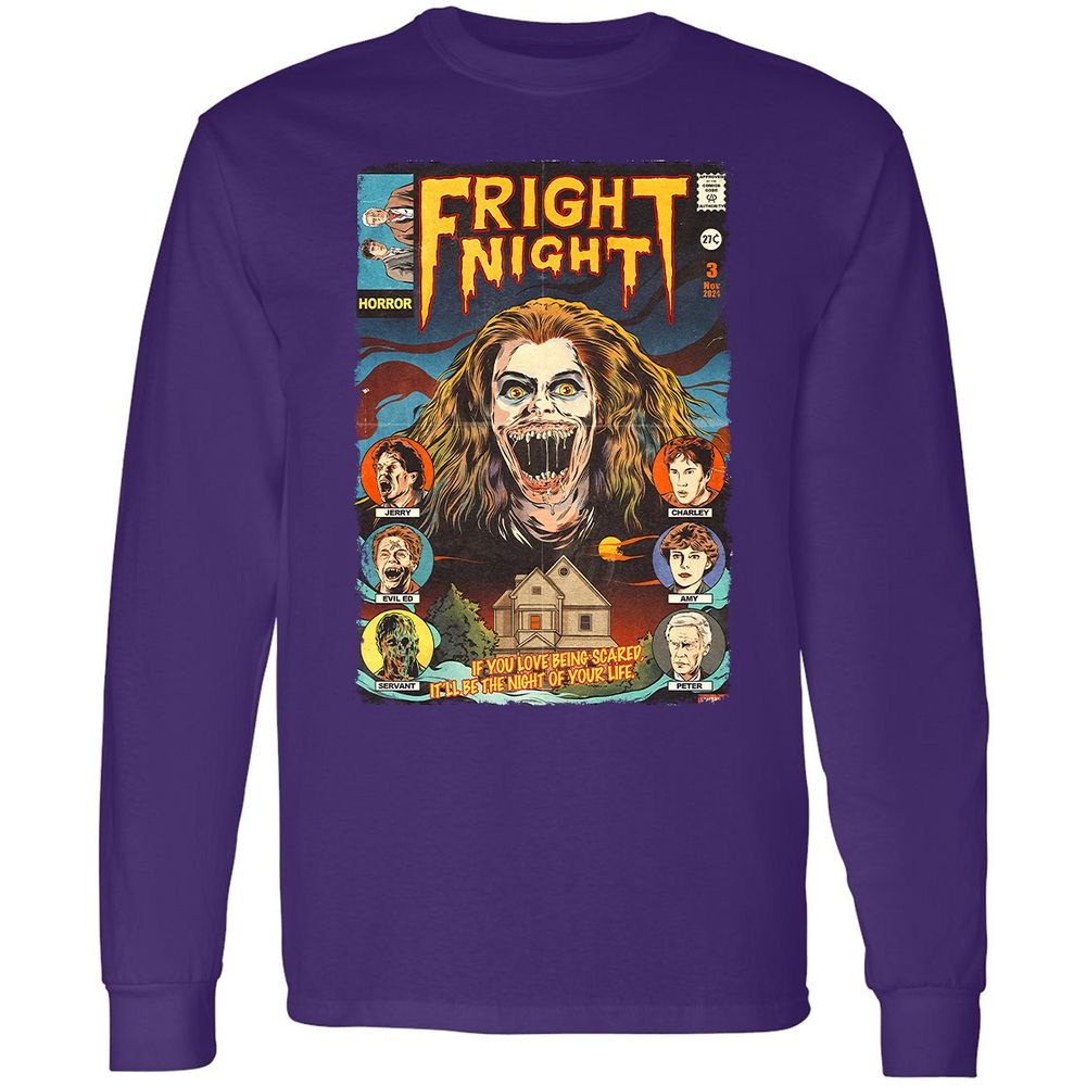 Long Sleeve T-Shirt - CQ8ZQN6T - Purple - 13