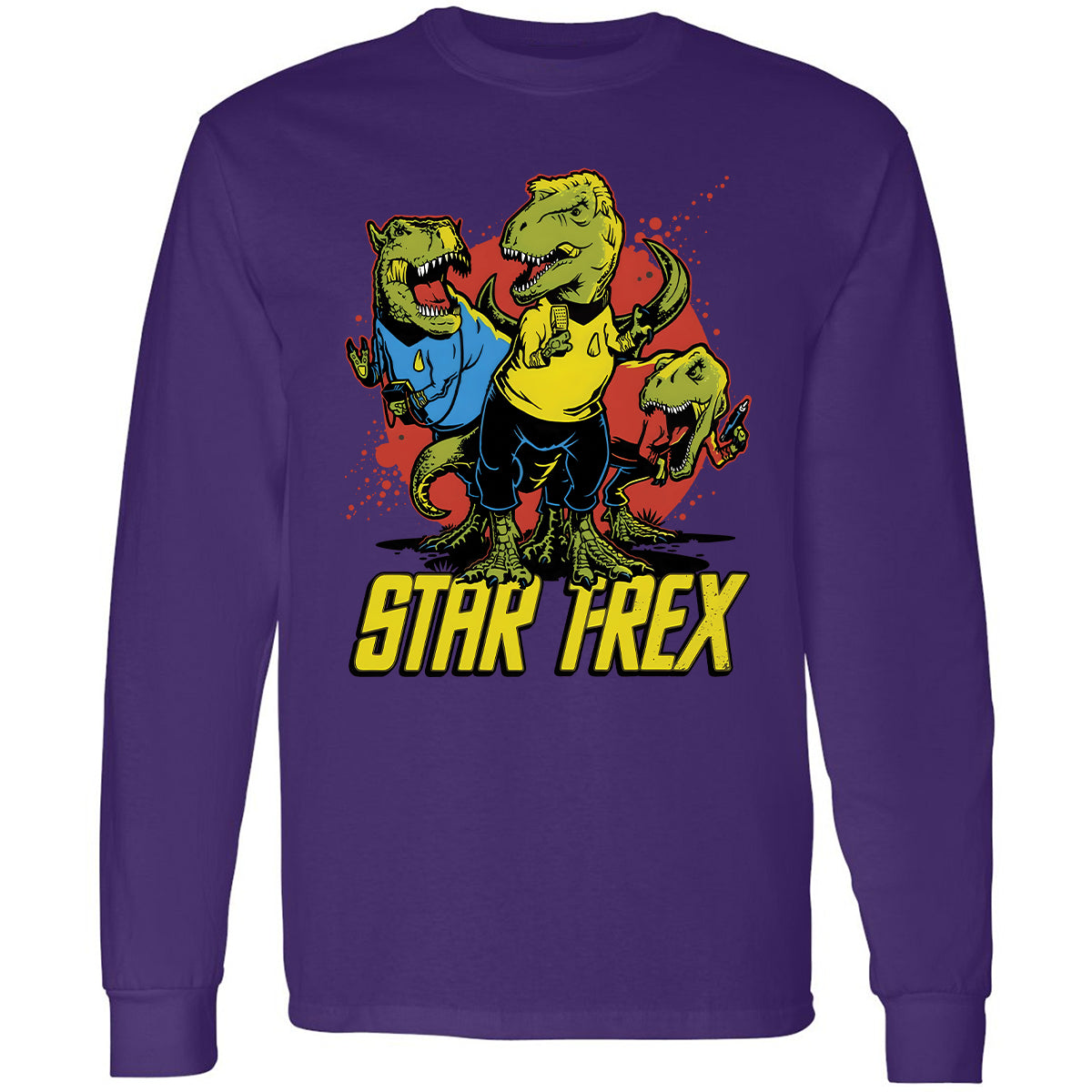 Long Sleeve T-Shirt - M5W7BJFZ - Purple - 13