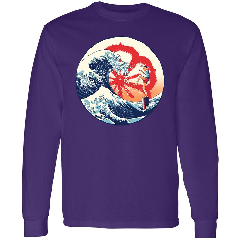 Long Sleeve T-Shirt - JZ2K5QMV - Purple - 13