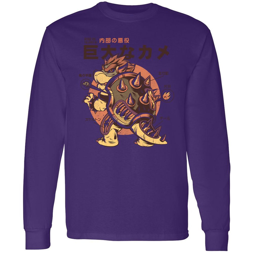 Long Sleeve T-Shirt - 9A9GBFKF - Purple - 13