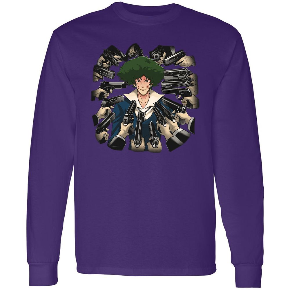 Long Sleeve T-Shirt - HWVU1DAR - Purple - 13