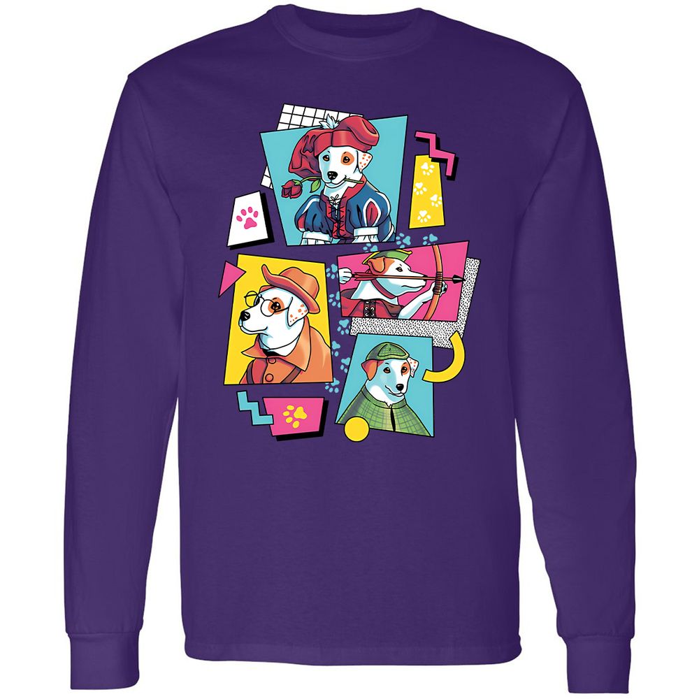 Long Sleeve T-Shirt - KXQET2MF - Purple - 13