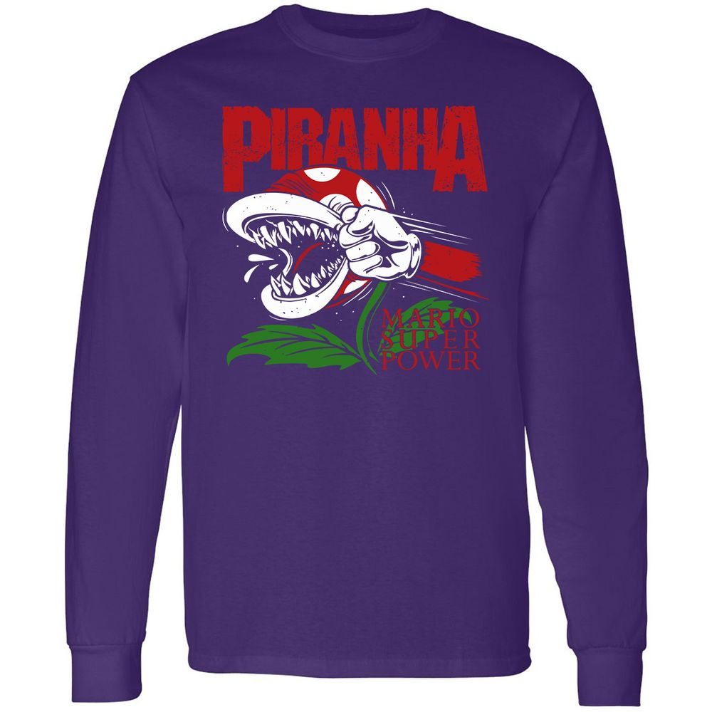 Long Sleeve T-Shirt - QLFV4WDF - Purple - 13