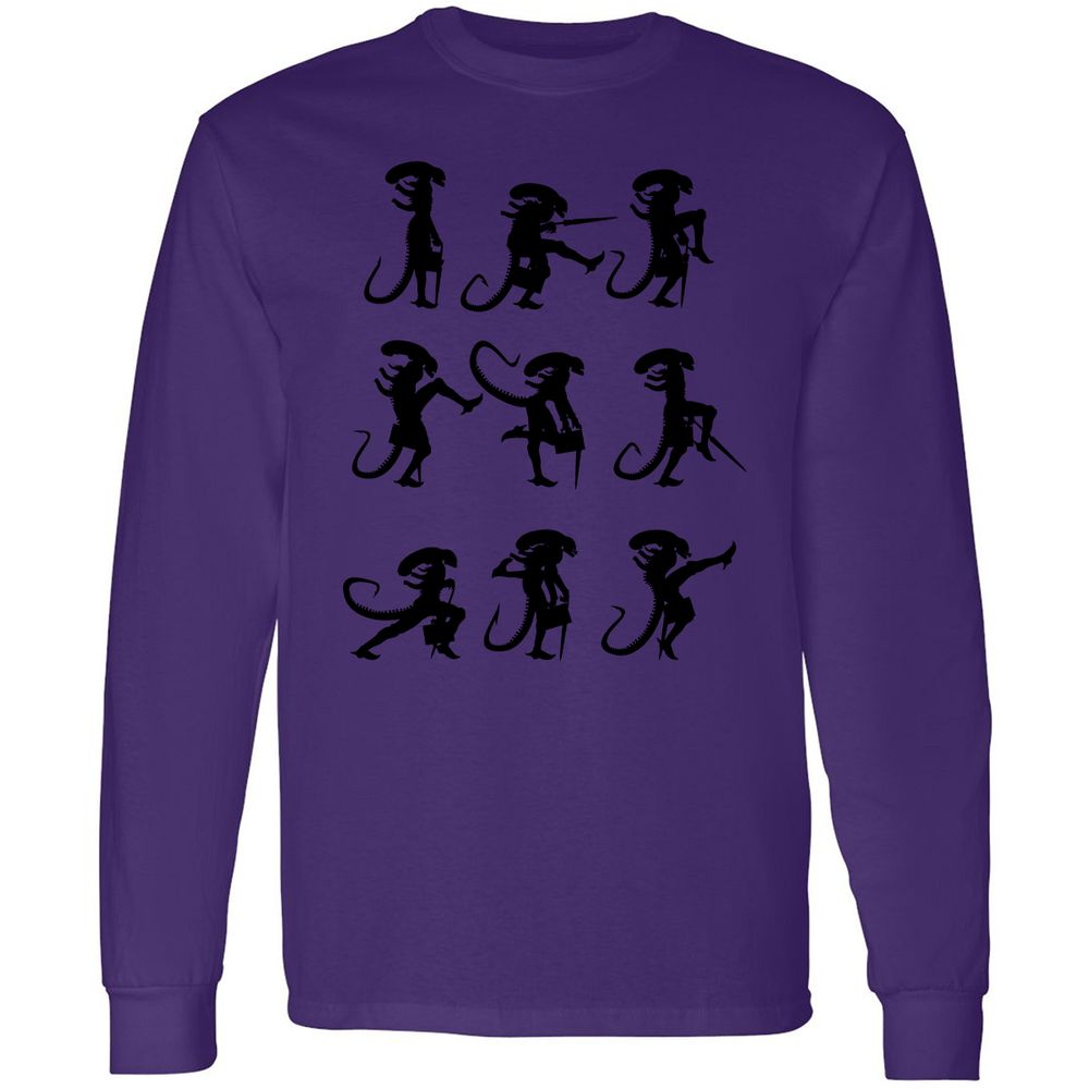 Long Sleeve T-Shirt - 4XWCW9LJ - Purple - 13