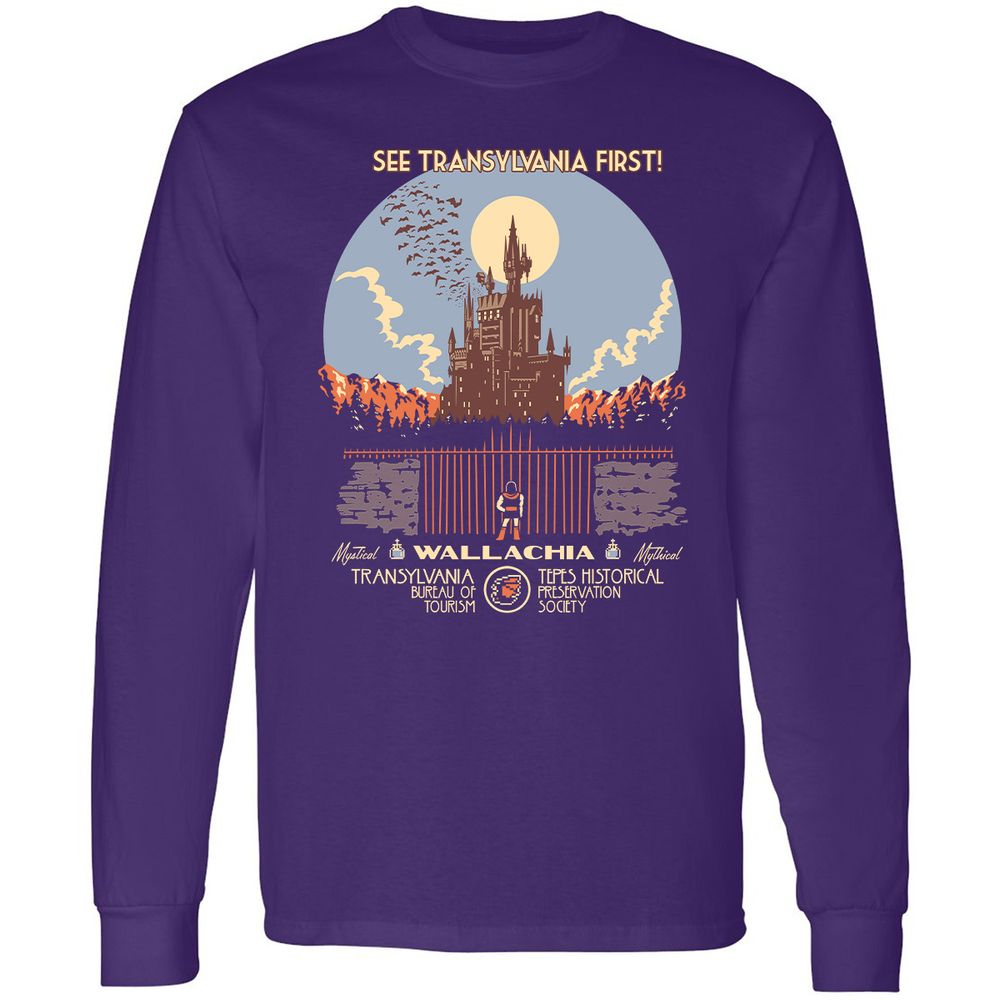 Long Sleeve T-Shirt - QWEKJ6XL - Purple - 13