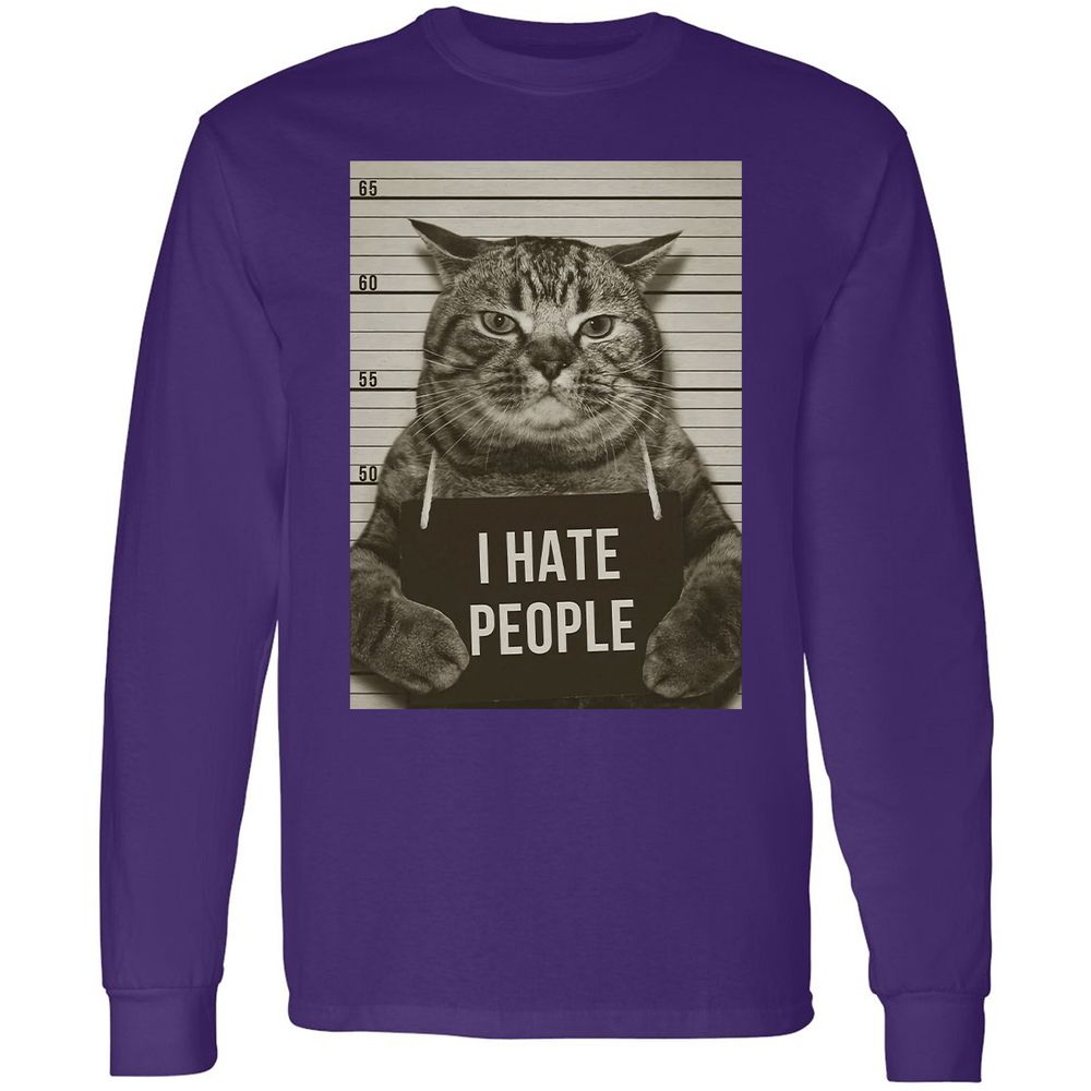 Long Sleeve T-Shirt - Q4W4UPQ8 - Purple - 13